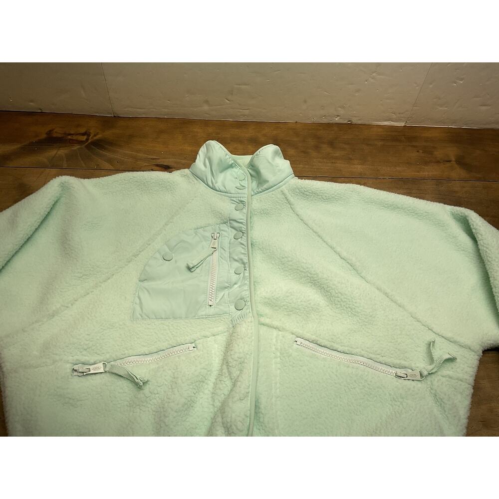 Free People FP Movement Hit The Slopes Fleece Jacket Mint Green Size XS - Picture 11 of 11